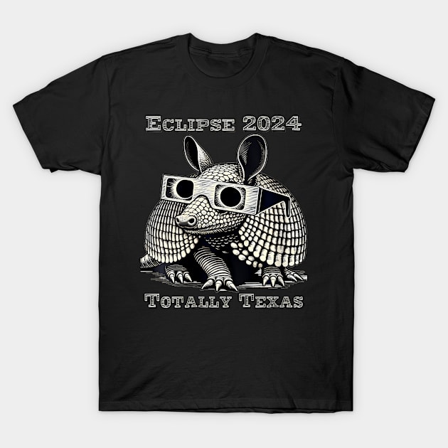 Wos Total Solar Eclipse 2024 Totally Texas T-Shirt by Diana-Arts-C